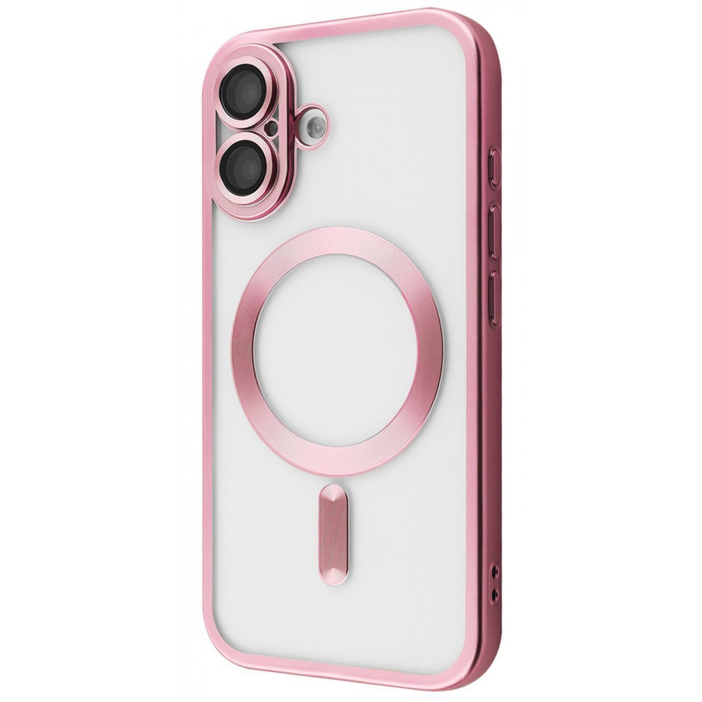 Чехол Metal Matte Case with Magnetic Ring iPhone 17 pink на картинке №1