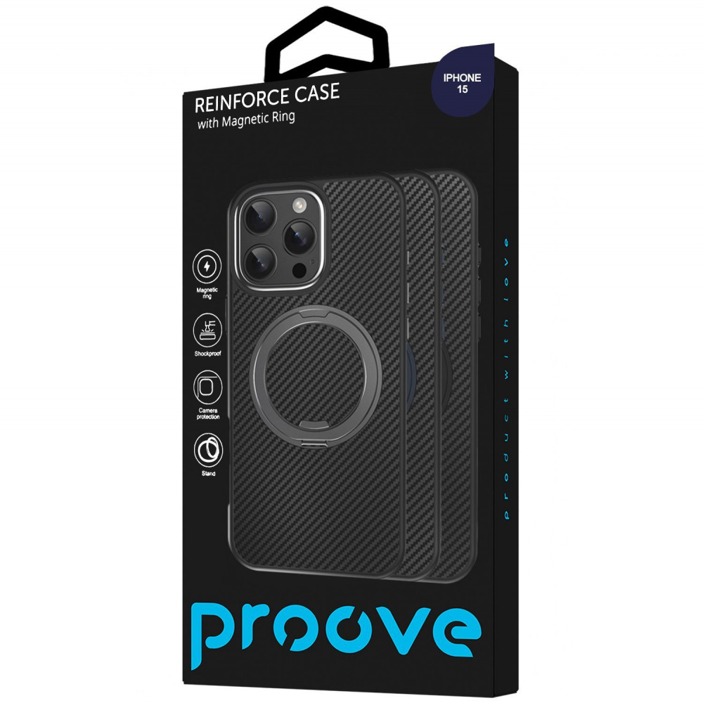 Чехол Proove Reinforce Case with Magnetic Ring iPhone 15 - фото 1