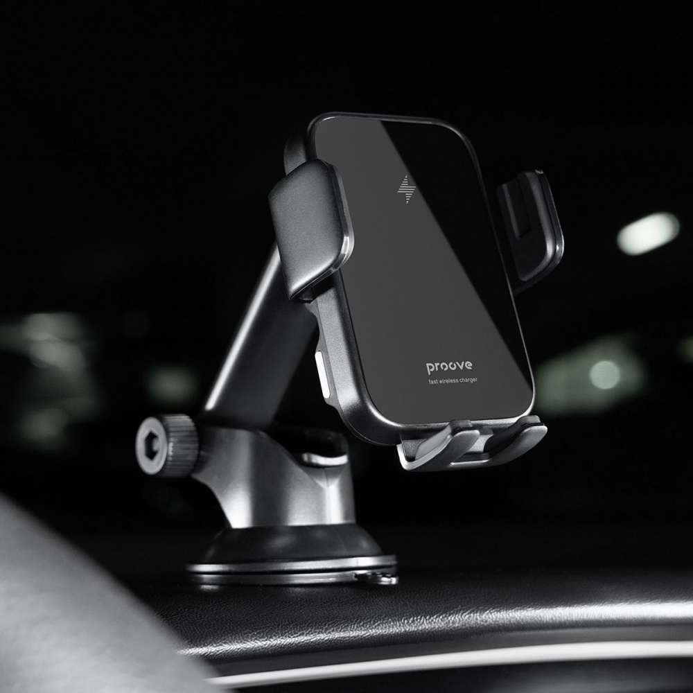 Автомобільний тримач з Бездротовим ЗП Proove Triple Clamp 15W — Придбати в Україні - фото 3