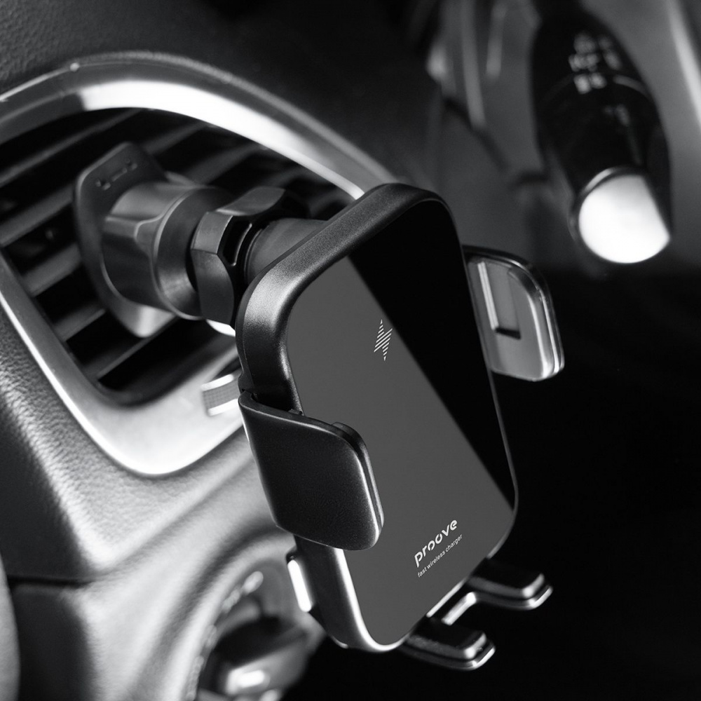 Автомобільний тримач з Бездротовим ЗП Proove Triple Clamp 15W — Придбати в Україні - фото 4