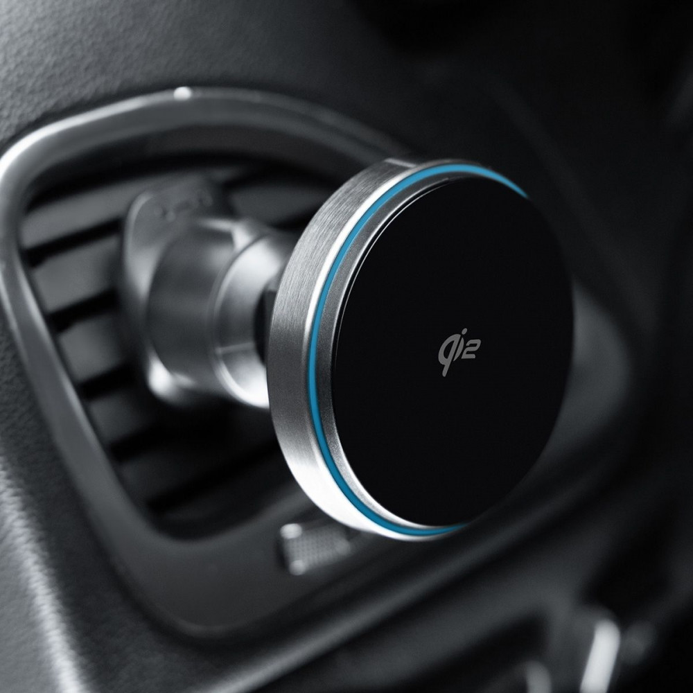 Автодержатель с Беспроводной Зарядкой Proove Titanium Circle Qi2 15W gray на картинке №3