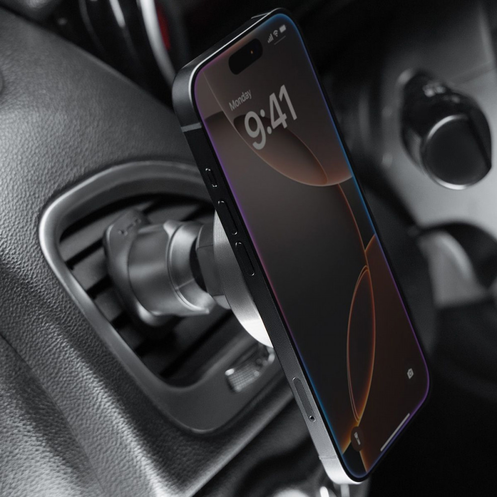 Автодержатель с Беспроводной Зарядкой Proove Titanium Circle Qi2 15W gray на картинке №4