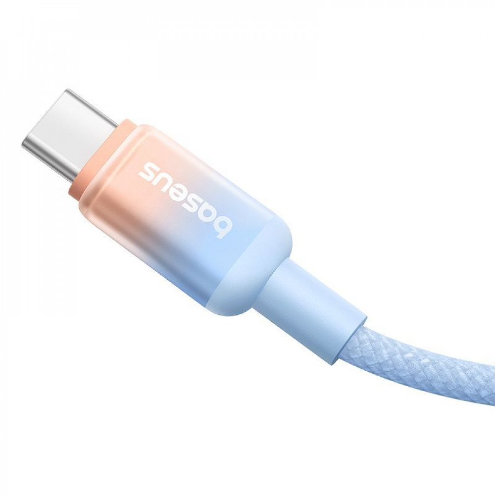 Кабель Baseus Discolor Series Fast Charging Type-C to Type-C 100W (1m) blue на малюнкі №4