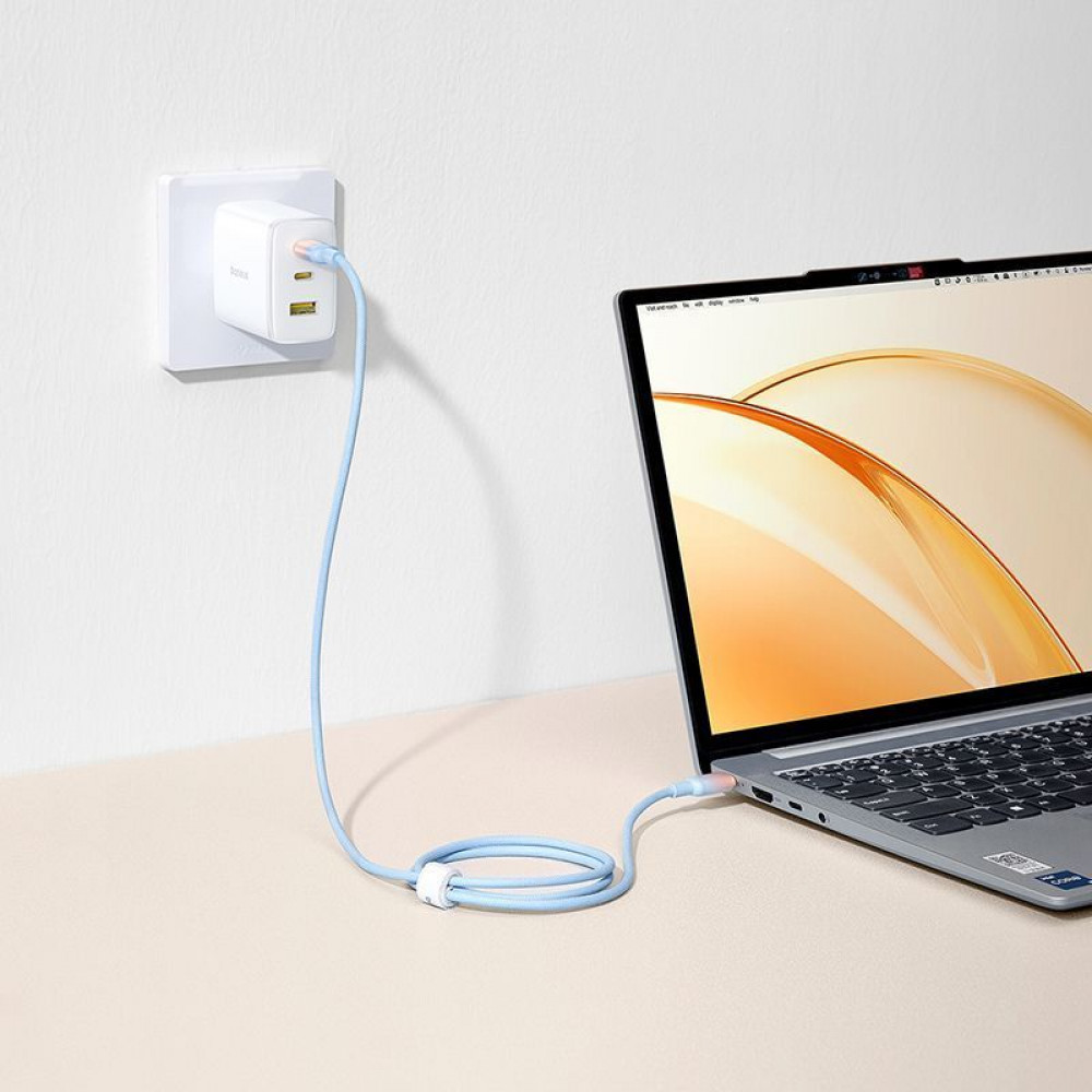 Кабель Baseus Discolor Series Fast Charging Type-C to Type-C 100W (1m) — Придбати в Україні - фото 6