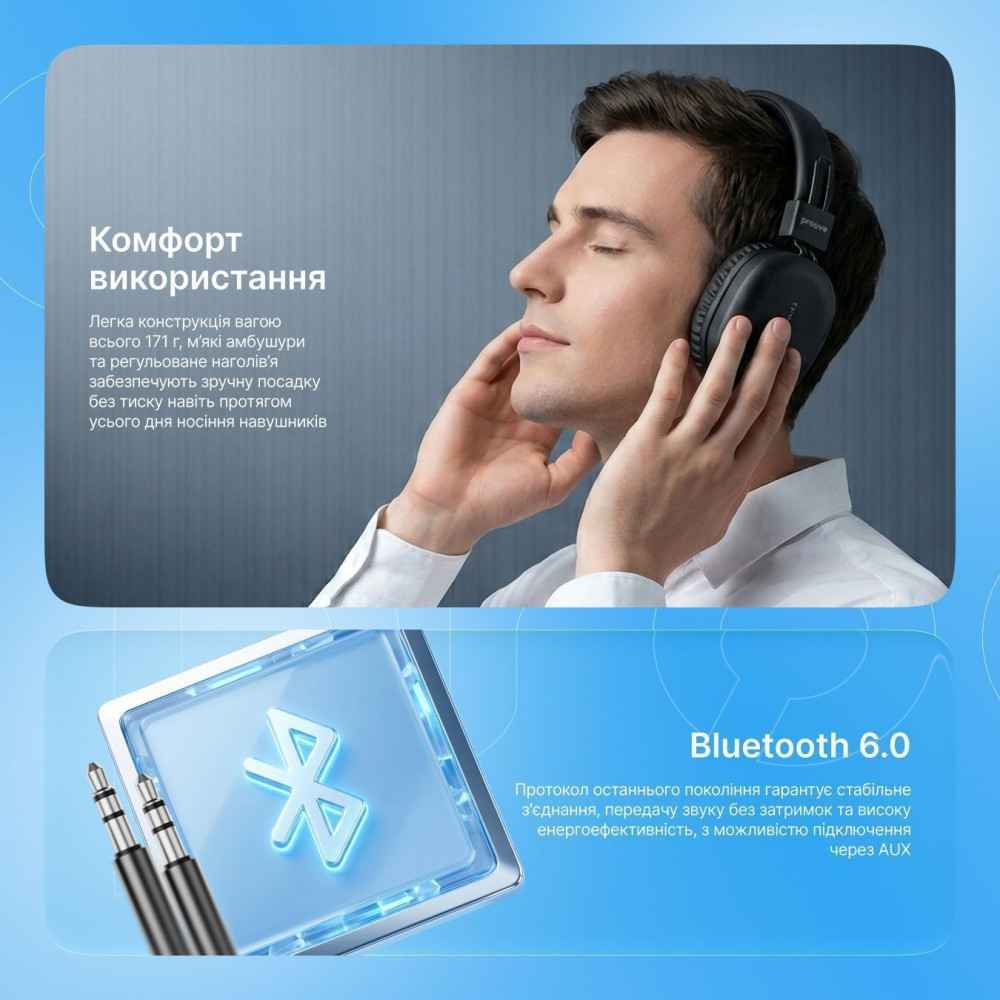 Бездротові навушники Proove Symphony Neo (APP) black (HPSN0001AP01) Чорний на малюнкі №4