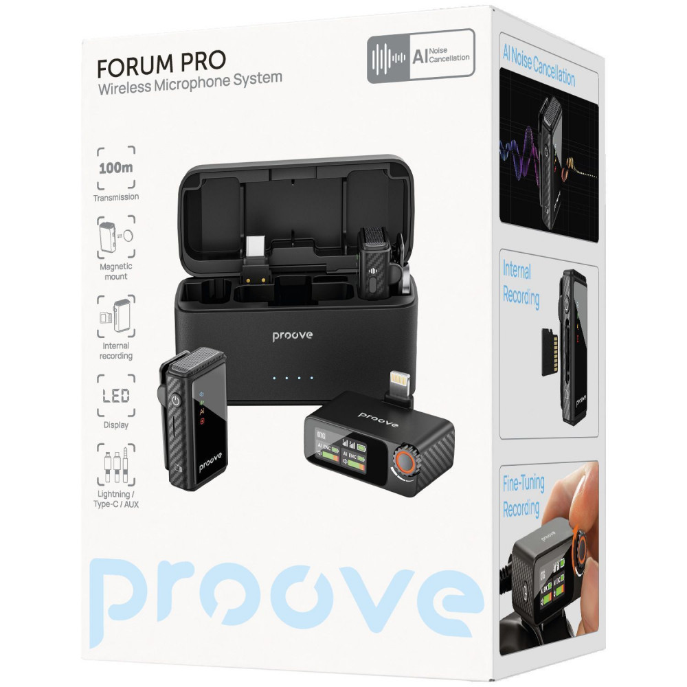 Бездротовий петличний мікрофон Proove Forum Pro — Придбати в Україні