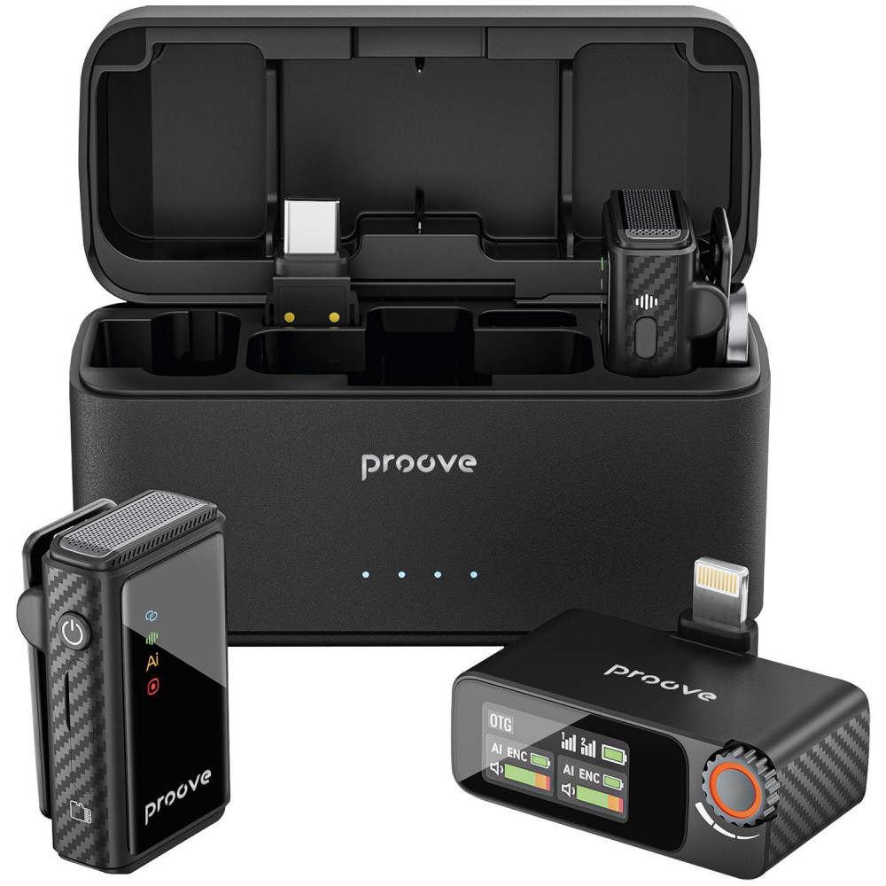 Бездротовий петличний мікрофон Proove Forum Pro black (PFWM00000201) Чорний на малюнкі №1