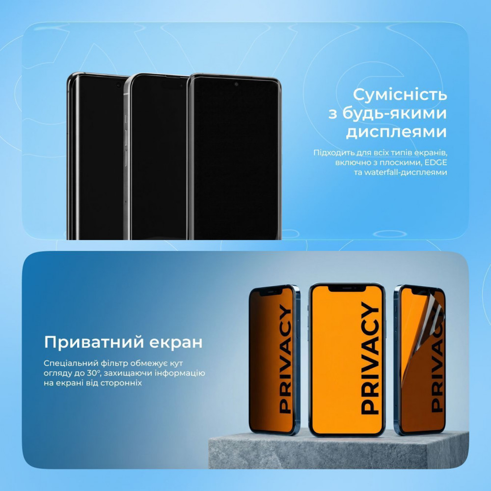Защитная гидрогелевая пленка Proove Hydrogel Screen Protection PRIVACY Matte - фото 5