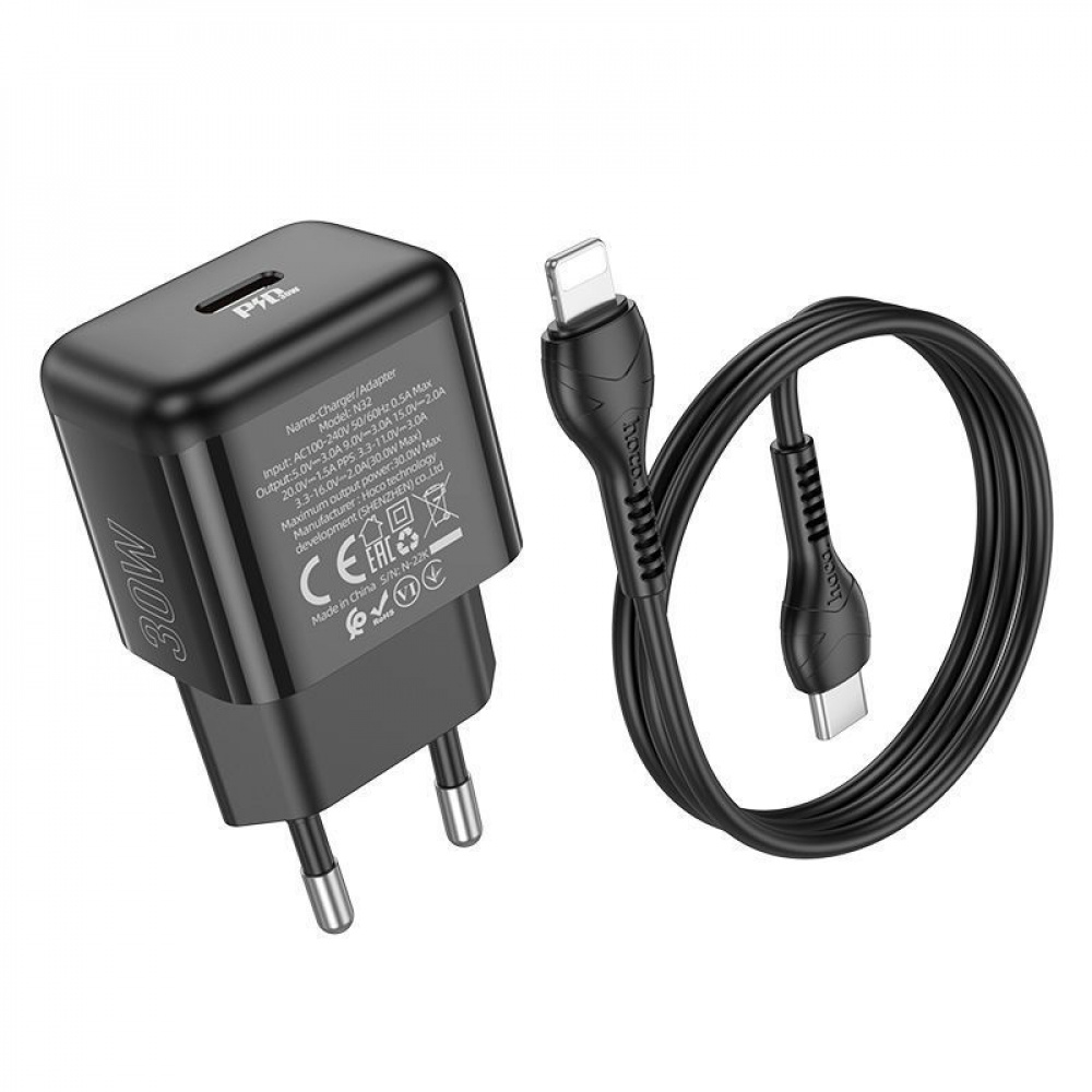 МЗП Hoco N32 Glory PD30W (Type-C) + Cable Type-C to Lightning — Придбати в Україні - фото 4