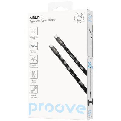Кабель Proove AirLine Type-C to Type-C 240W (1.5m) — Придбати в Україні