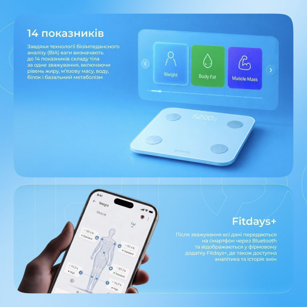 Смарт-весы Proove Balance II white (SSBС20000002) Белый на картинке №4