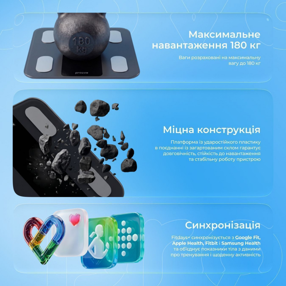 Смарт-весы Proove Metrix gray (SSMX20000003) Серый на картинке №6