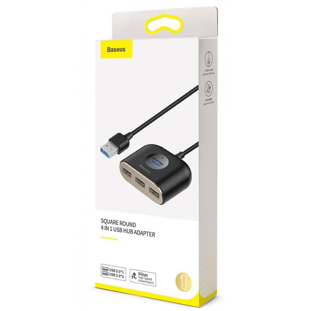 USB-Хаб Baseus Square Round USB to USB 3.0 + 3USB 2.0 (1m) — Придбати в Україні - фото 1