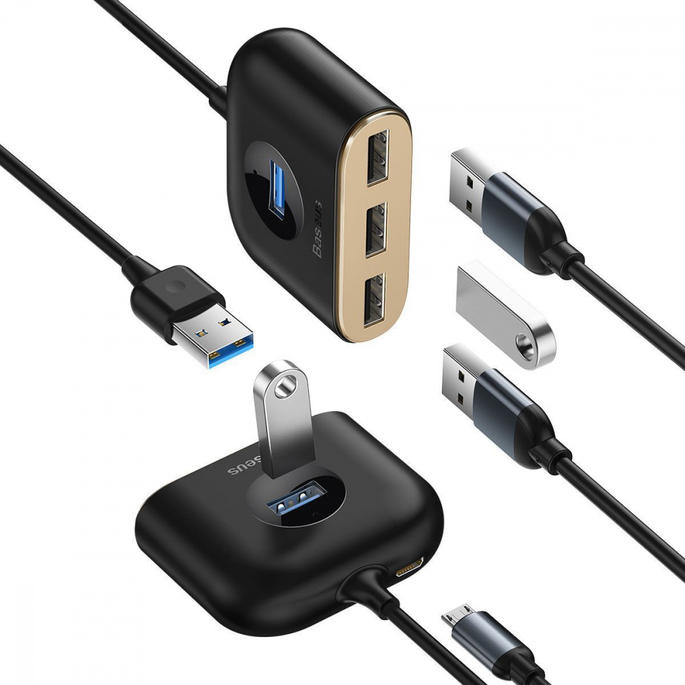 USB-Хаб Baseus Square Round USB to USB 3.0 + 3USB 2.0 (1m) — Придбати в Україні - фото 8