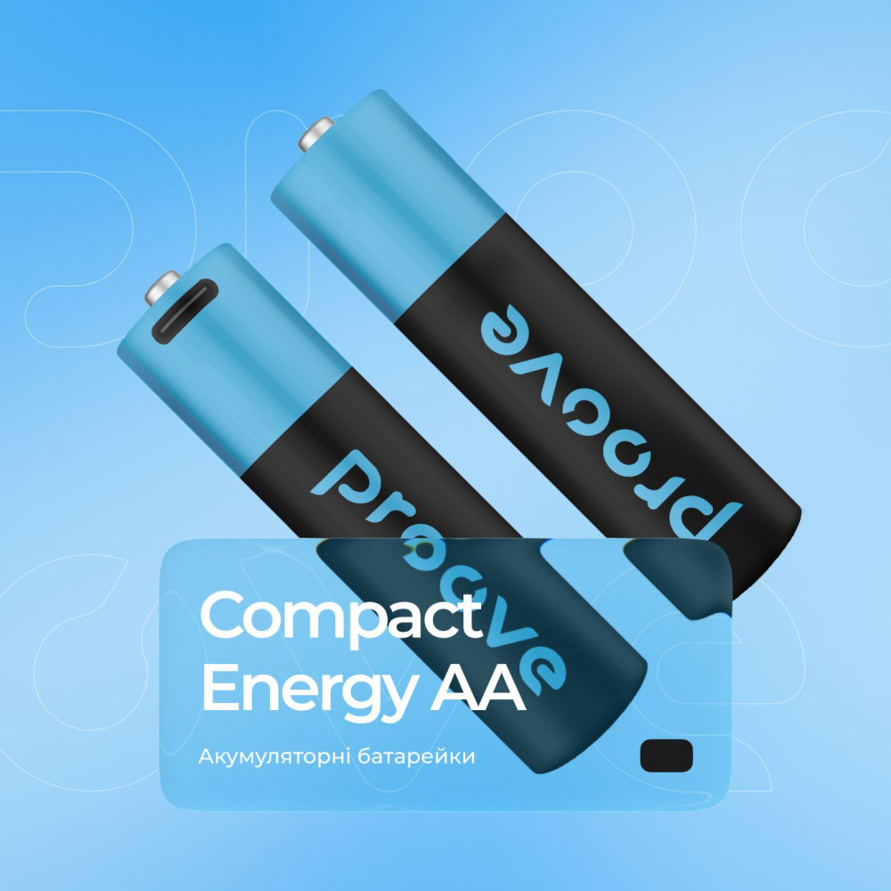 Акумуляторні батарейки Proove Compact Energy AA 2 pcs — Придбати в Україні - фото 2