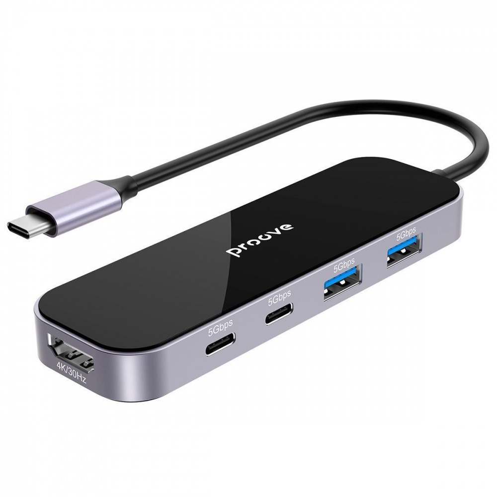 Type-C-Хаб Proove Shadow (2*USB3.0 + Type-C + PD100W + HDMI) — Придбати в Україні - фото 2