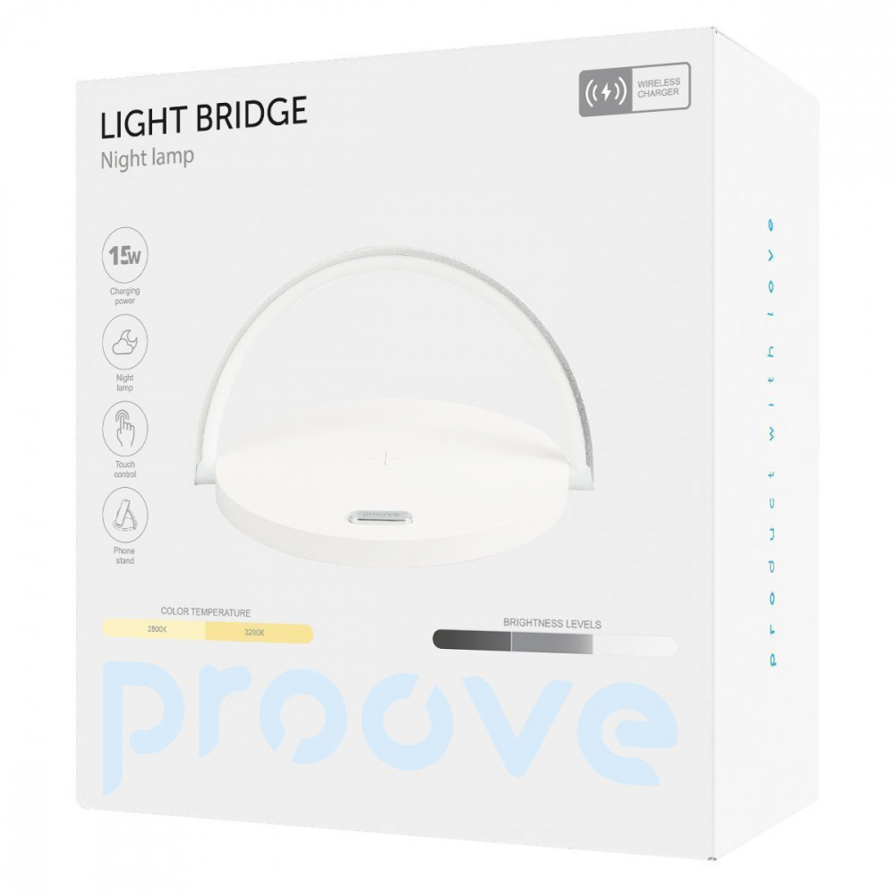 Нічник з Бездротовою Зарядкою Proove Light Bridge — Придбати в Україні - фото 1