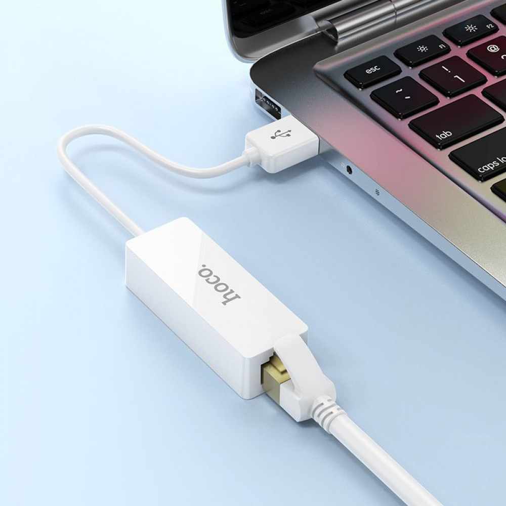 Ethernet адаптер Hoco UA22 RJ45 to USB - фото 7