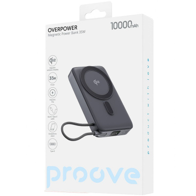 Портативна Батарея Proove OverPower 35W 10000mAh Qi2 — Придбати в Україні