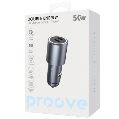 АЗП Proove Double Energy 50W (Type-C + Type-C) — Придбати в Україні