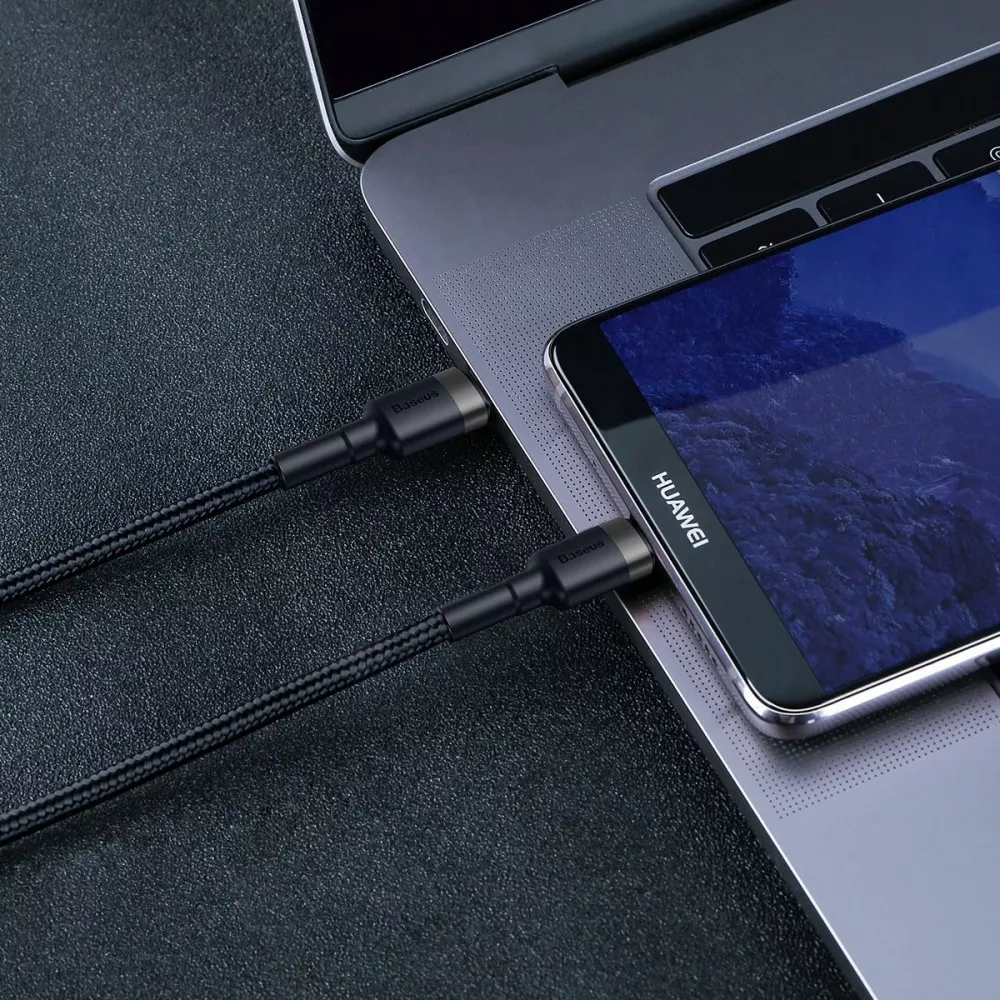 Кабель Baseus Cafule Type-C to Type-C PD 2.0 60W (2m) — Придбати в Україні - фото 2