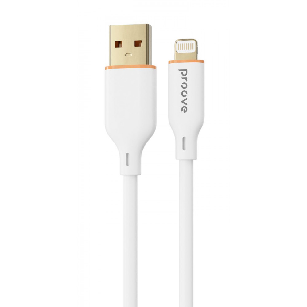 Кабель Proove Jelly Silicone USB to Lightning 2.4A (1m) white на картинке №1