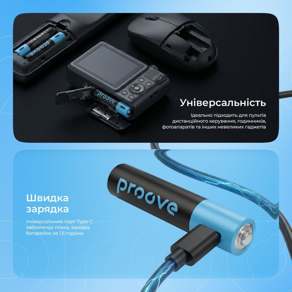 Акумуляторні батарейки Proove Compact Energy AAA 2 pcs — Придбати в Україні - фото 3