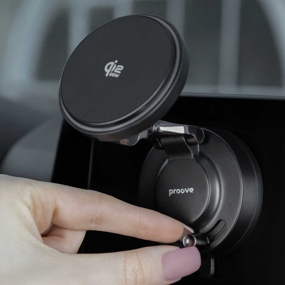 Автомобільний тримач з Бездротовим ЗП Proove JetLock Qi2.2 25W — Придбати в Україні - фото 10