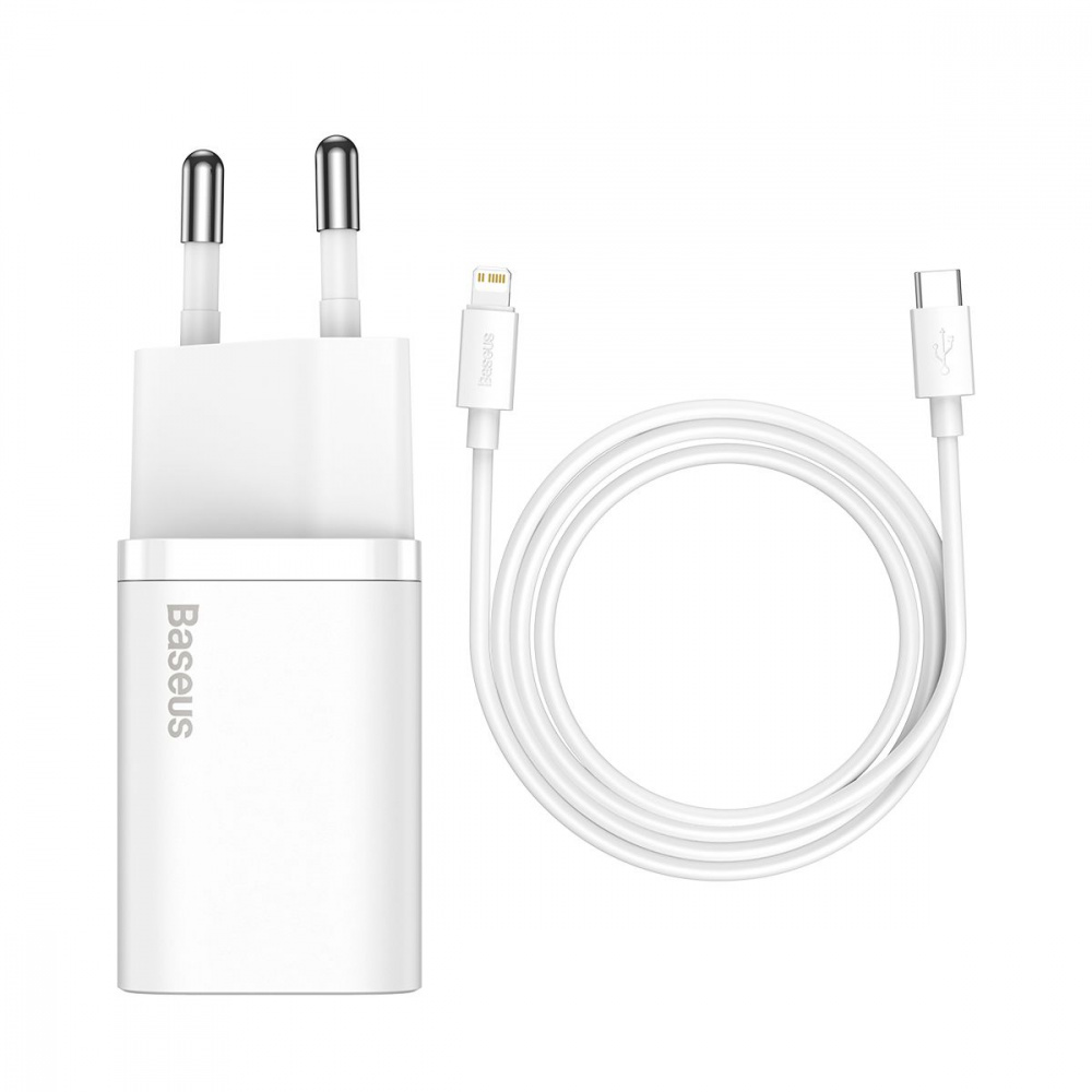 МЗП Baseus Super Silicone Quick Charger 20W (Type-C) + With Cable Type-C to Lightning — Придбати в Україні - фото 12
