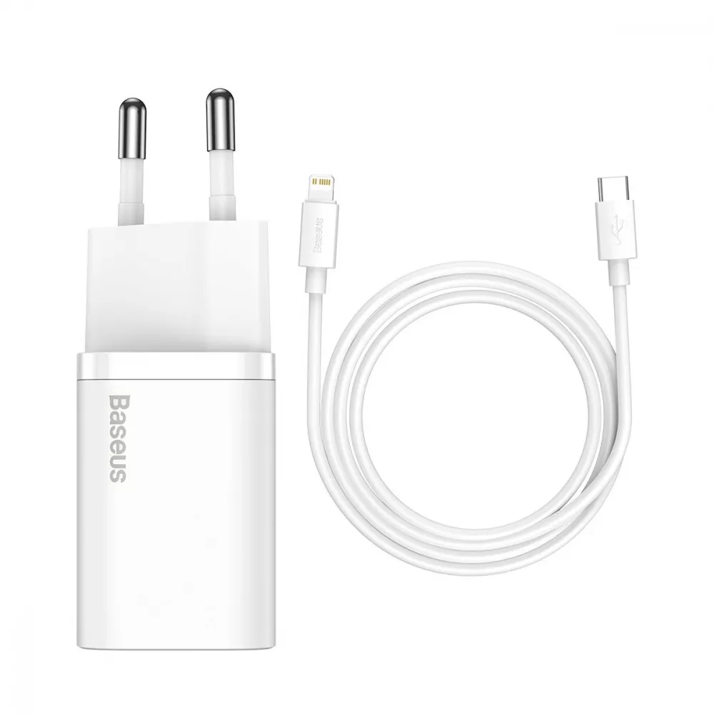 МЗП Baseus Super Silicone Quick Charger 20W (Type-C) + With Cable Type-C to Lightning — Придбати в Україні - фото 12