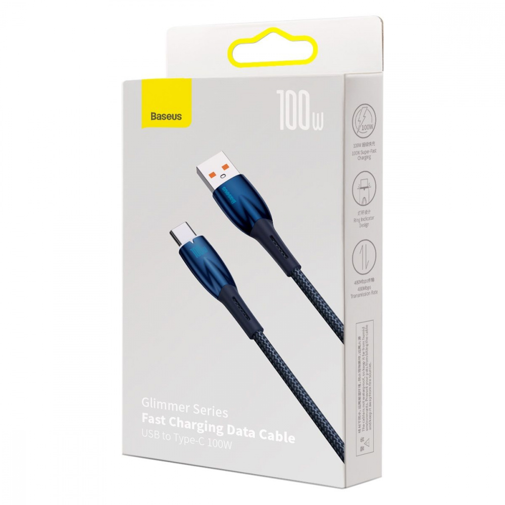 Кабель Baseus Glimmer Series Fast Charging Type-C 100W (2m) — Придбати в Україні