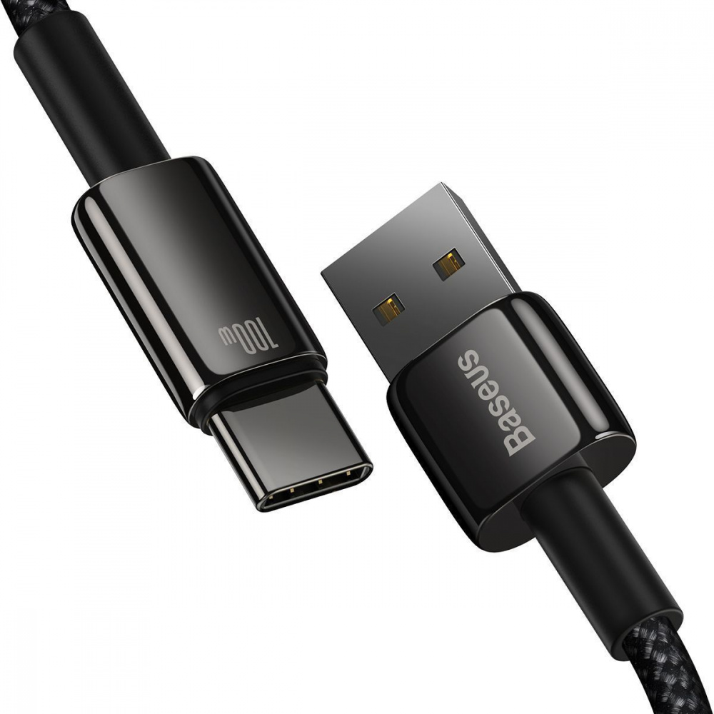 Кабель Baseus Tungsten Gold Fast Charging USB to Type-C 100W (2m) - фото 8