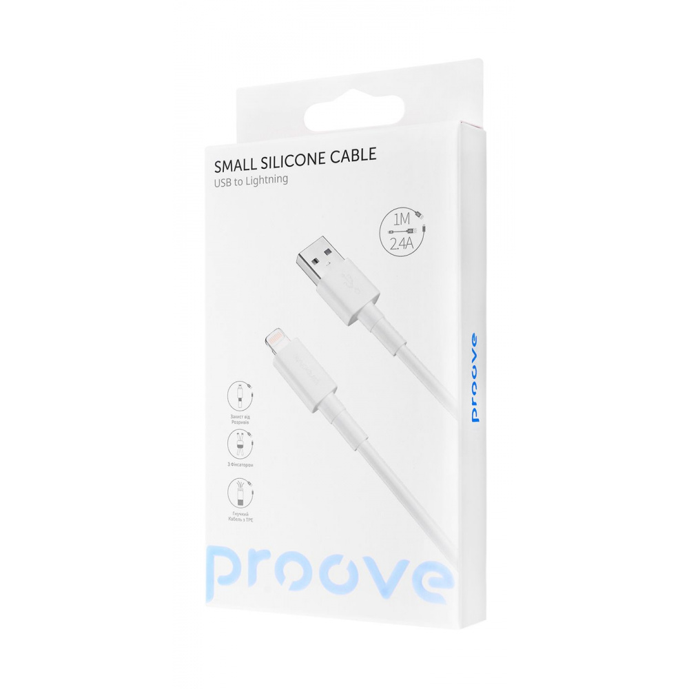 Cable Proove Small Silicone Lightning 2.4A (1m) - фото 1