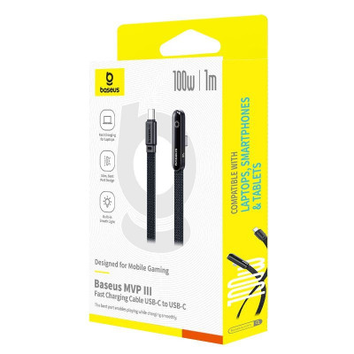 Купить Кабель Baseus MVP 3 Fast Charging Type-C to Type-C 100W (1m) 70144 - Ncase