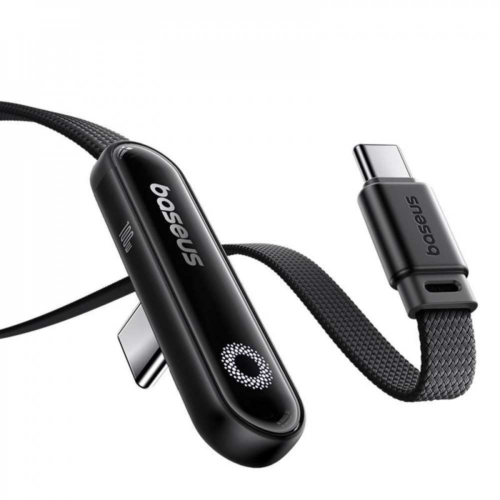 Кабель Baseus MVP 3 Fast Charging Type-C to Type-C 100W (1m) black (P10382500121-00) Черный на картинке №4