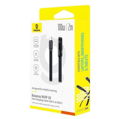 Купить Кабель Baseus MVP 3 Fast Charging Type-C to Type-C 100W (2m) 70145 - Ncase