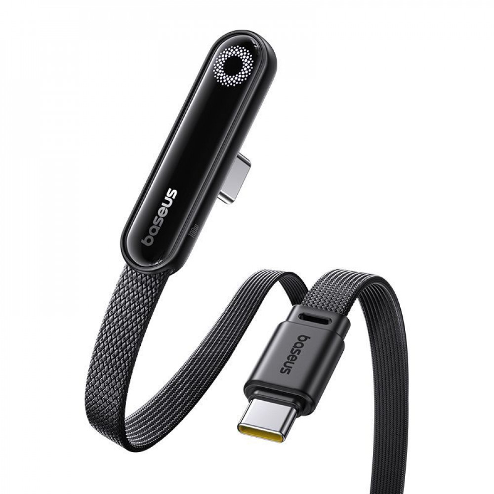 Кабель Baseus MVP 3 Fast Charging Type-C to Type-C 100W (2m) black (P10382500121-01) Черный на картинке №3