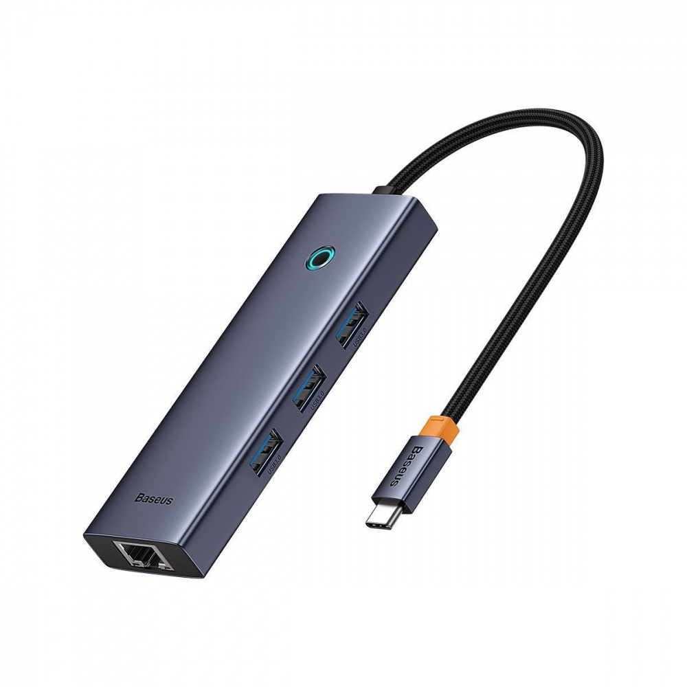 Type-C-Хаб Baseus UltraJoy Series 6-Port (Type-C to HDMI + USB3.0*3 + PD + RJ45) — Придбати в Україні - фото 1