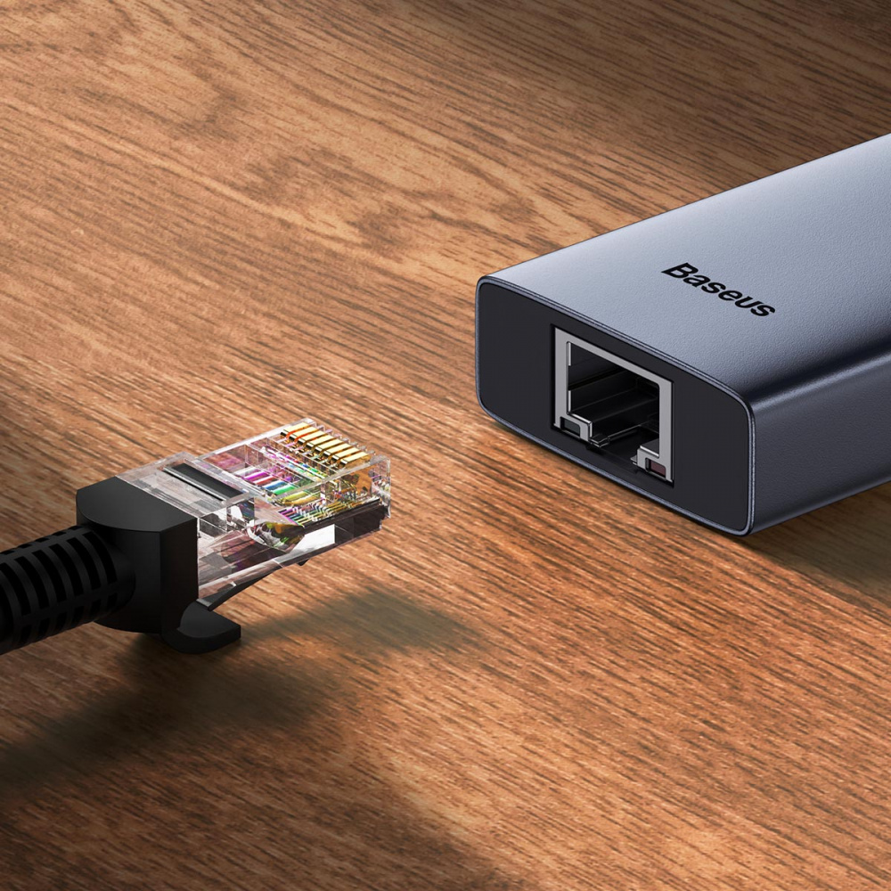 Type-C-Хаб Baseus UltraJoy Series 6-Port (Type-C to HDMI + USB3.0*3 + PD + RJ45) — Придбати в Україні - фото 7