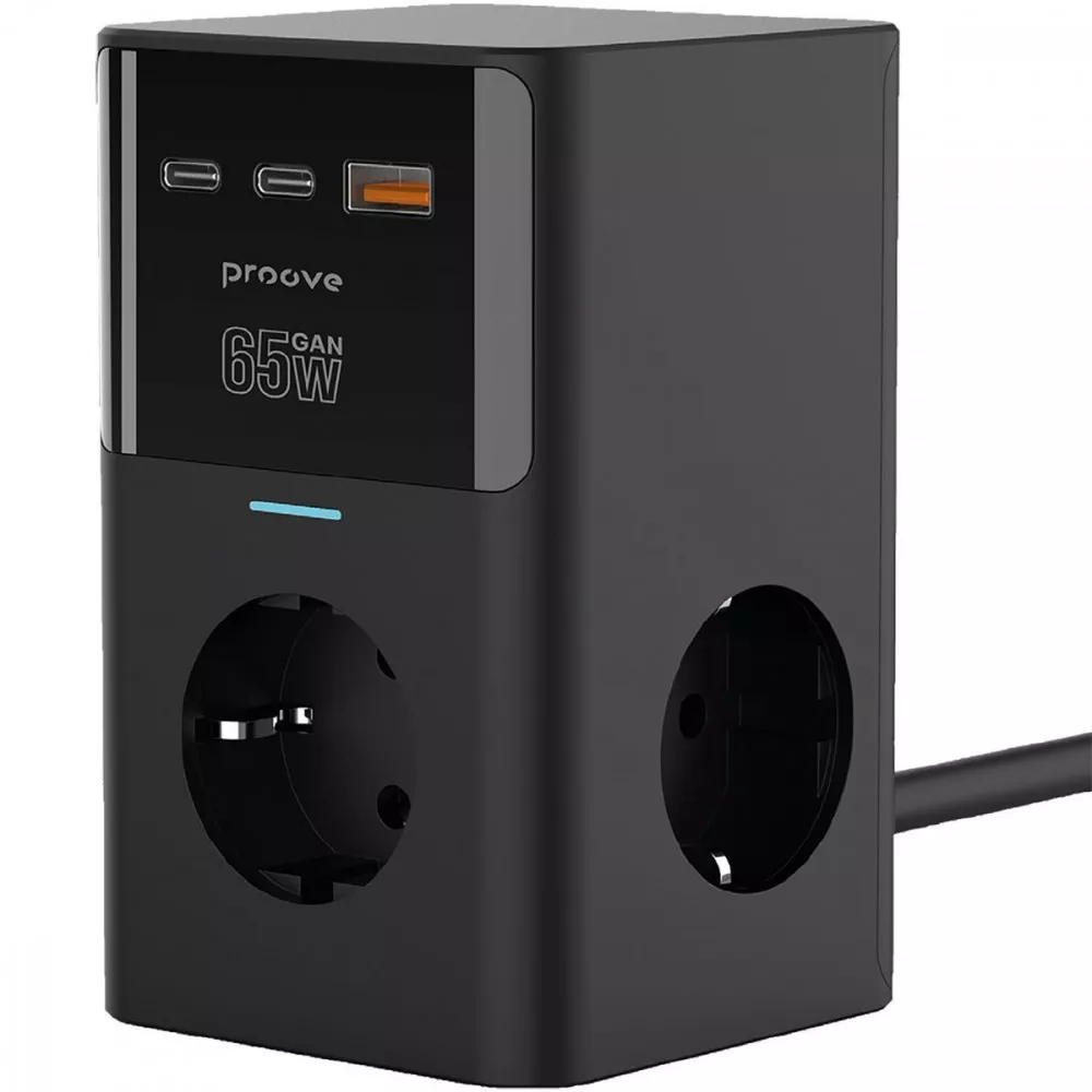 Сетевой фильтр Proove Power Cube 65W (3xAC + 2xType-C + 1xUSB) 1.5