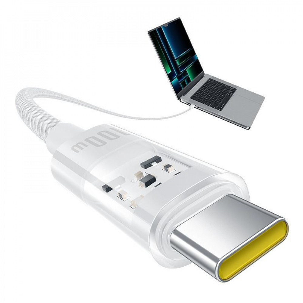 Кабель Baseus Gem Fast-Charging Type-C to Type-C 100W 2m - фото 3