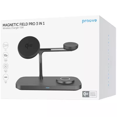 Купить Бездротовий ЗП Proove Magnetic Field Pro 3 in 1 Qi2 62039 - Ncase