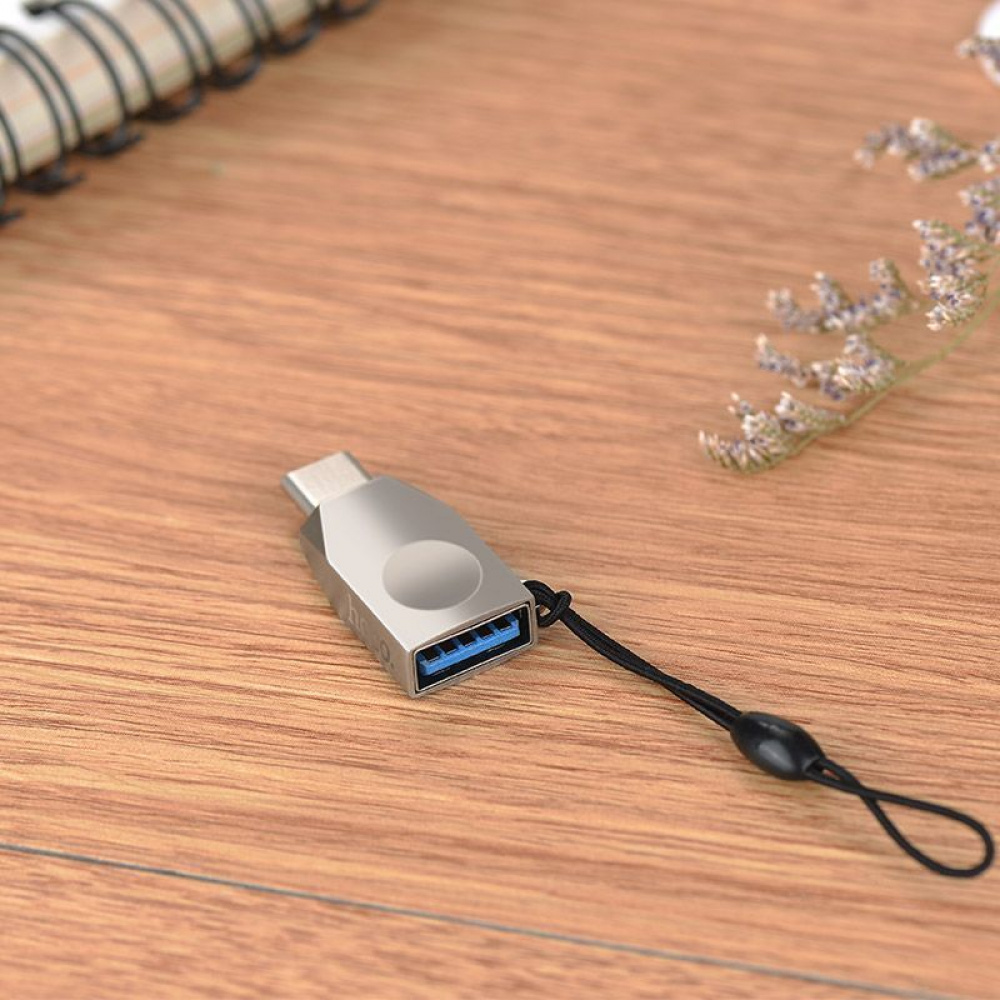 Переходник Hoco UA9 USB to Type-C - фото 1