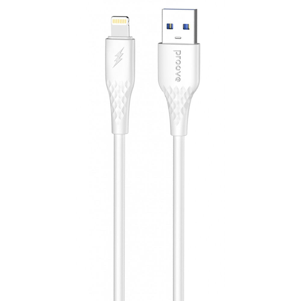 Кабель Proove GridLine USB to Lightning 2.4A (1m) white на малюнкі №1