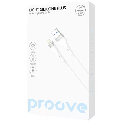 Кабель Proove Light Silicone Plus USB to Lightning 2.4A (1m) — Придбати в Україні
