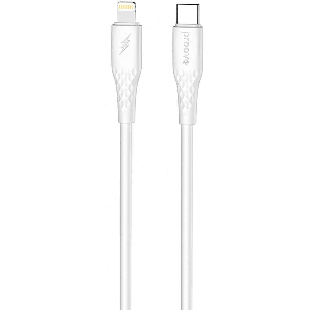 Кабель Proove GridLine Type-C to Lightning 27W (1m) white на малюнкі №1