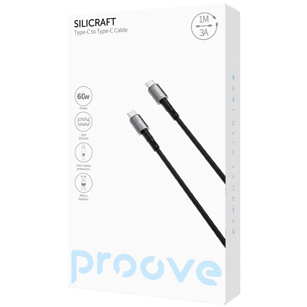 Кабель Proove Silicraft Type-C to Type-C 60W (1m) - фото 1
