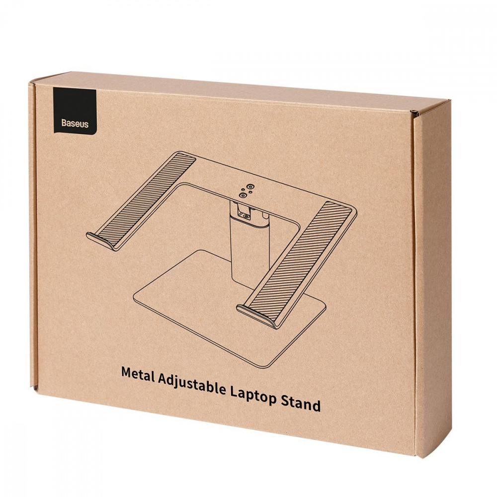 Подставка для ноутбука Baseus Metal Adjustable Laptop Stand Silver - фото 1