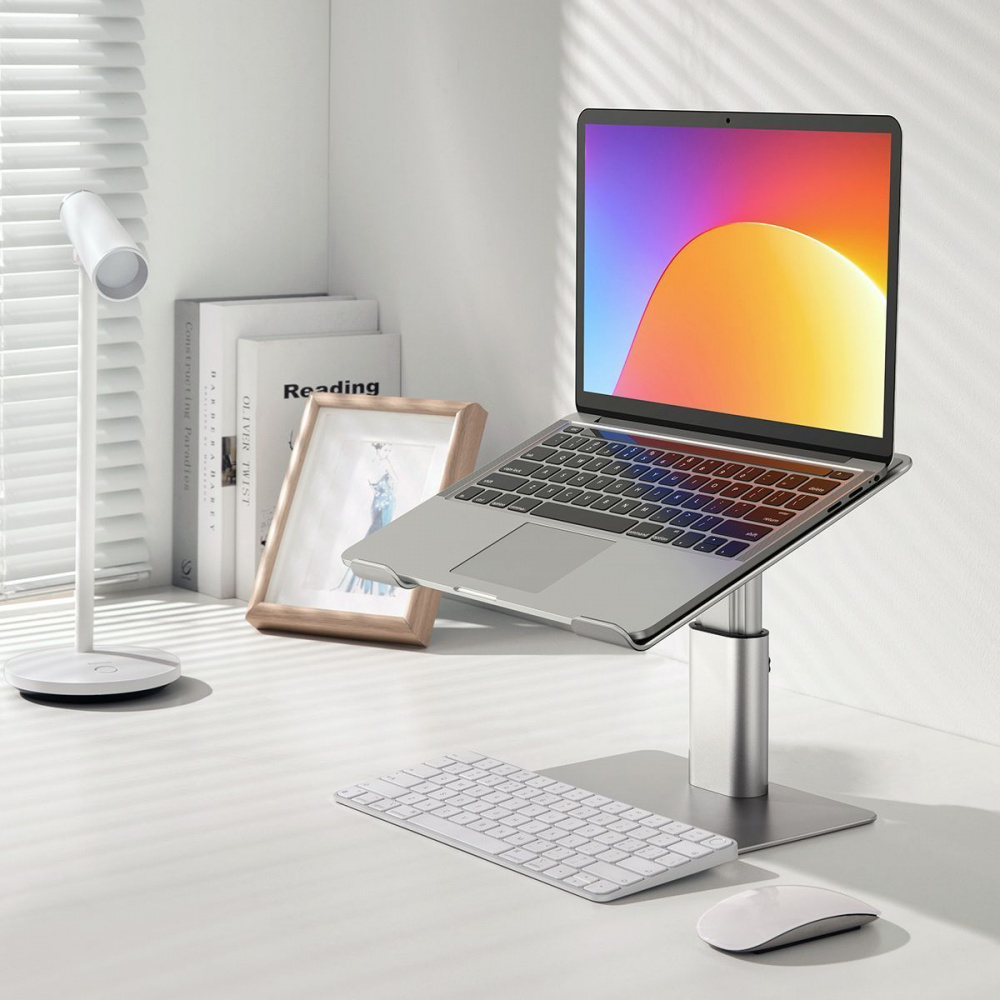 Подставка для ноутбука Baseus Metal Adjustable Laptop Stand Silver - фото 9