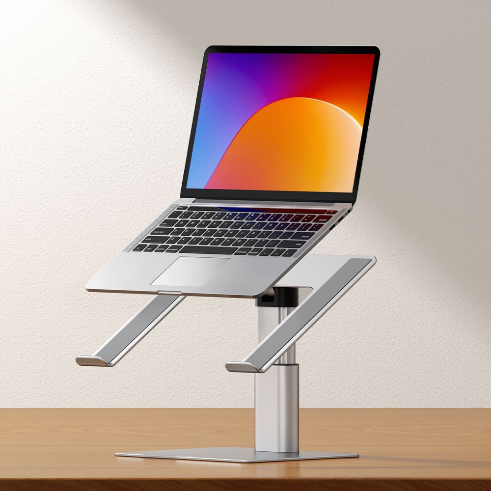 Подставка для ноутбука Baseus Metal Adjustable Laptop Stand Silver - фото 8